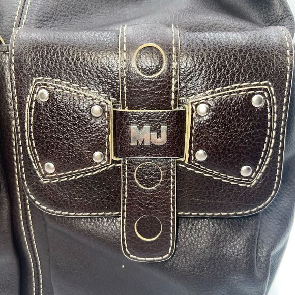 Marc Jacobs Vintage Thick Leather Hobo Bag With Bows And Psychedelic Interior - Picture 6 of 16